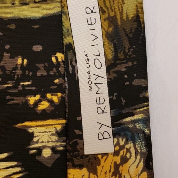 MONA LISA 100% SILK NECK TIE - Picture 5 of 8